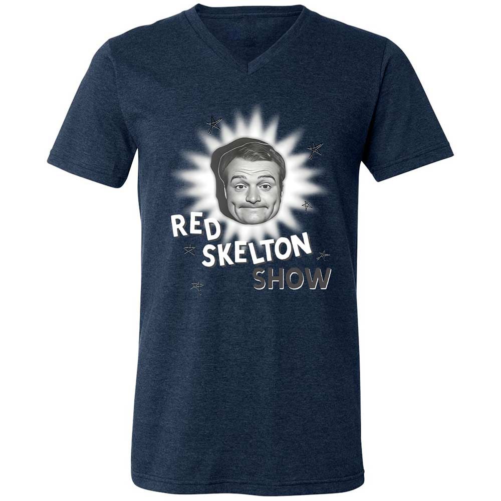 Unisex V-Neck T-Shirt - 564FDXTV - Heather Navy - 3