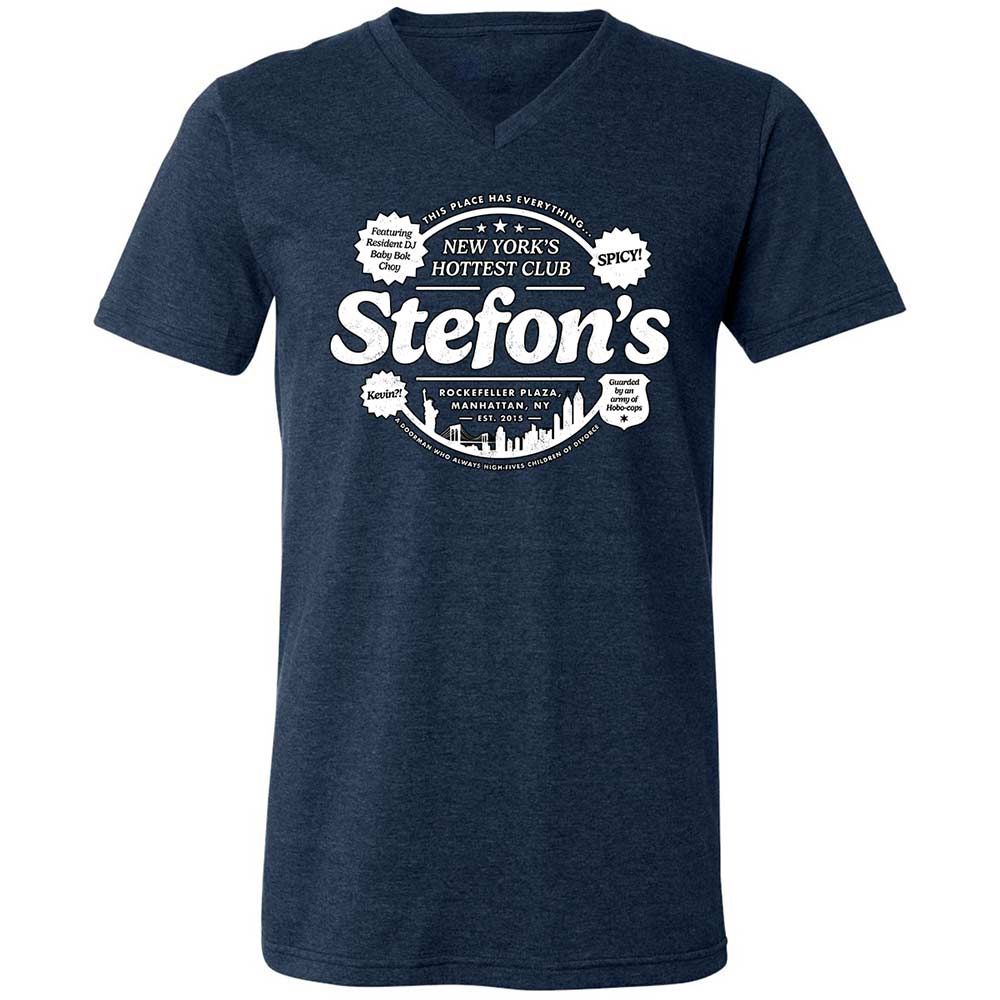 Unisex V-Neck T-Shirt - 38ZFR9DT - Heather Navy - 3