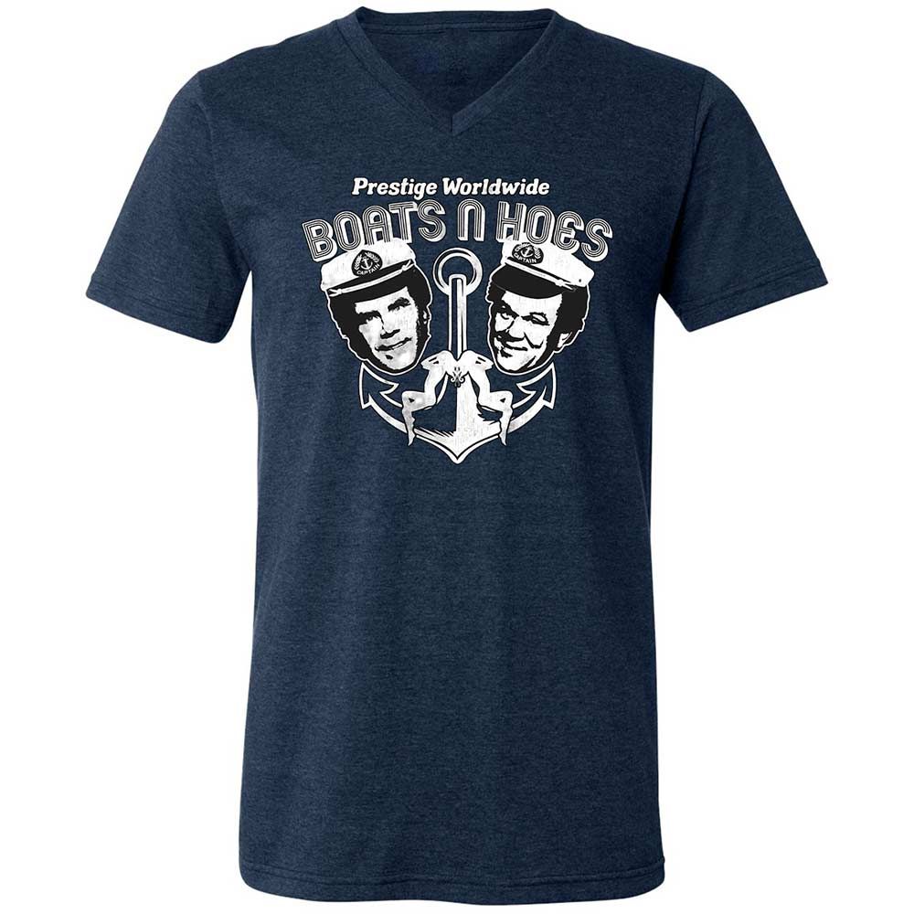 Unisex V-Neck T-Shirt - R9SCBAQ6 - Heather Navy - 3