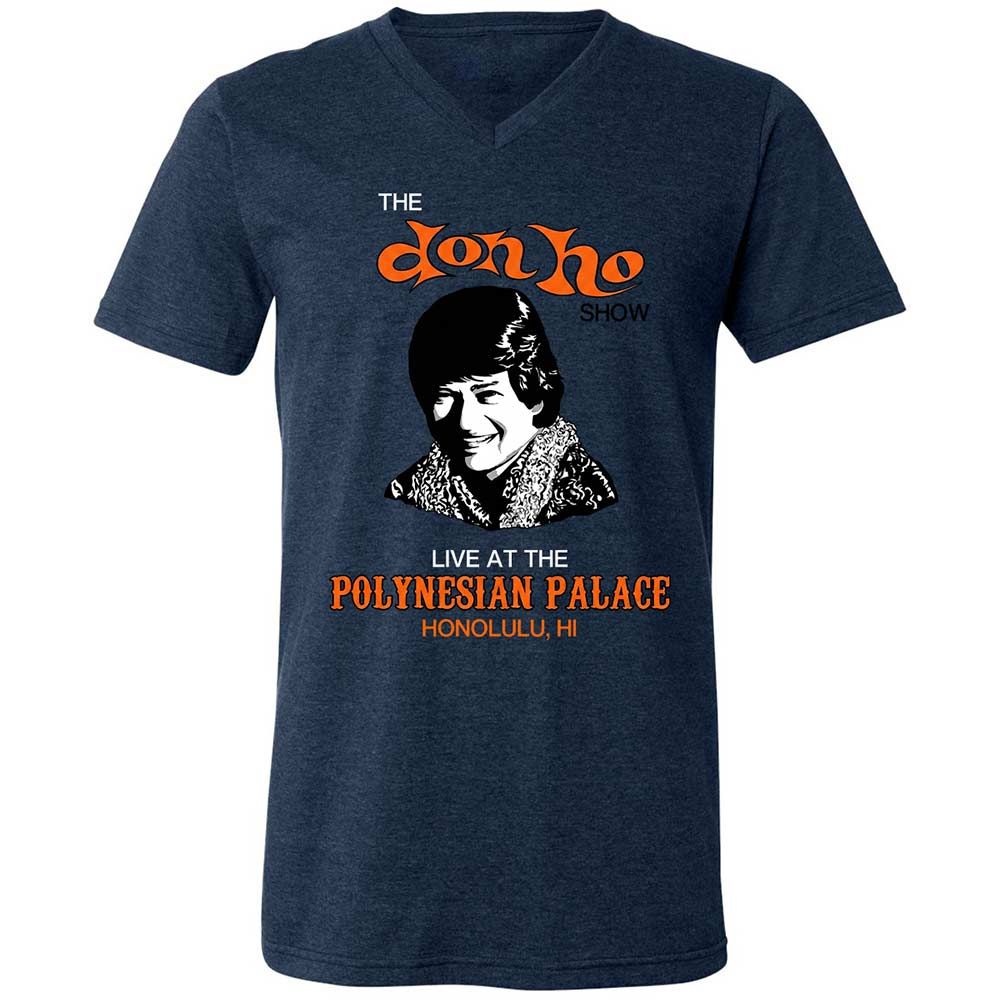 Unisex V-Neck T-Shirt - 2CNFZ68G - Heather Navy - 3