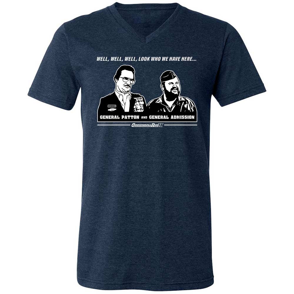 Unisex V-Neck T-Shirt - KND5NS4W - Heather Navy - 3