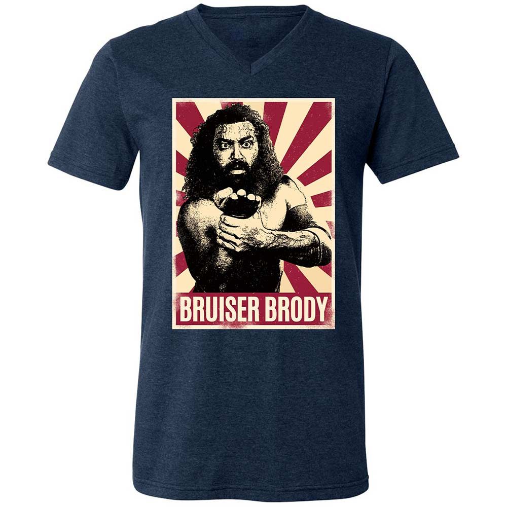 Unisex V-Neck T-Shirt - EMWXBR79 - Heather Navy - 3