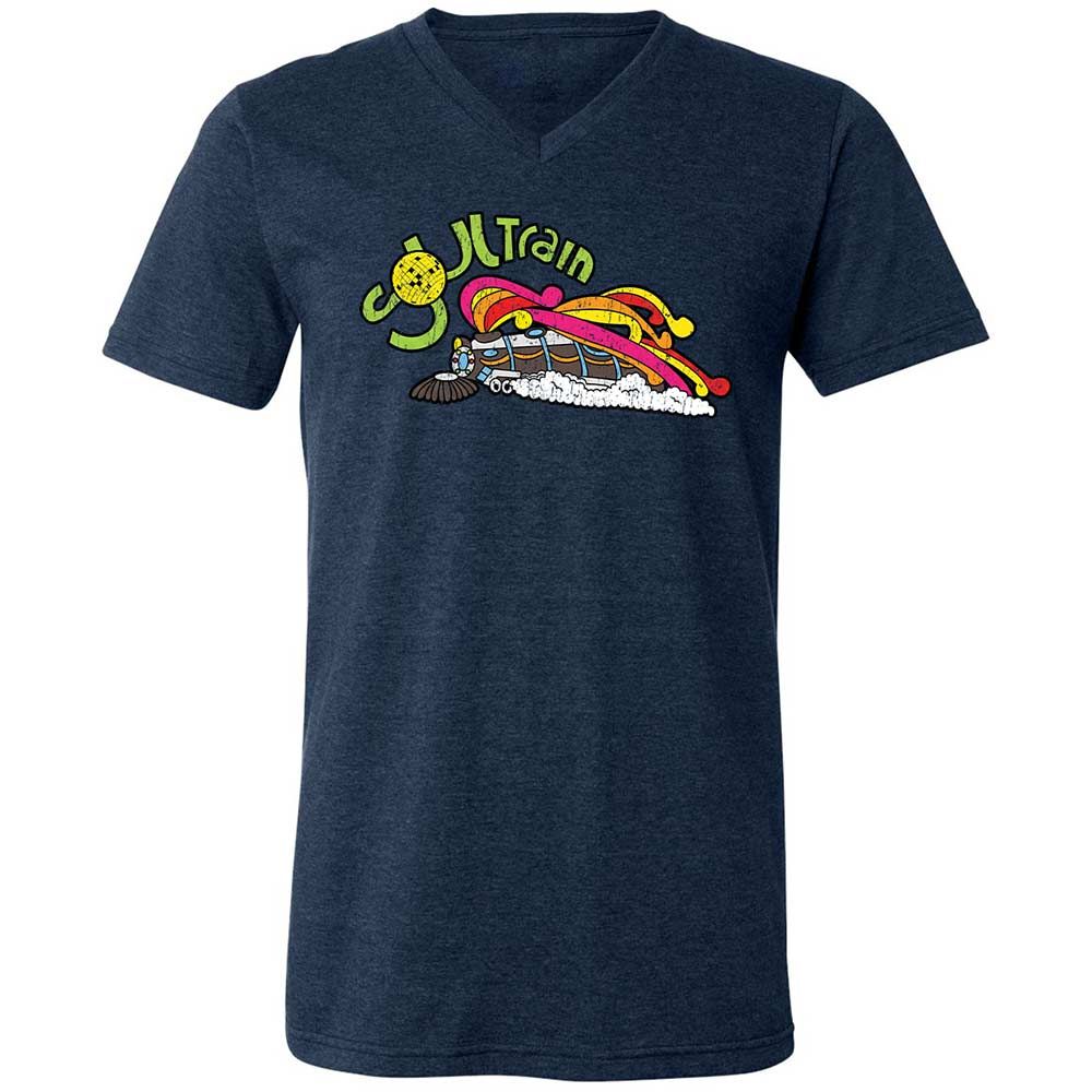 Unisex V-Neck T-Shirt - X5GFR4KM - Heather Navy - 3
