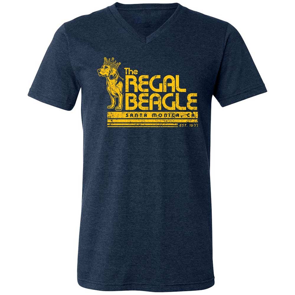 Unisex V-Neck T-Shirt - N3C58UKQ - Heather Navy - 3