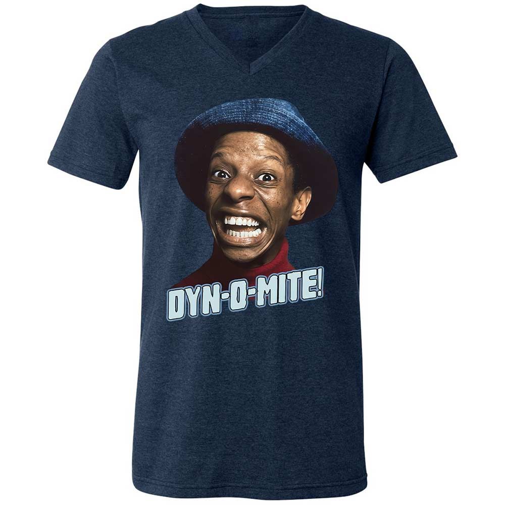 Unisex V-Neck T-Shirt - CCQ7XMJN - Heather Navy - 3