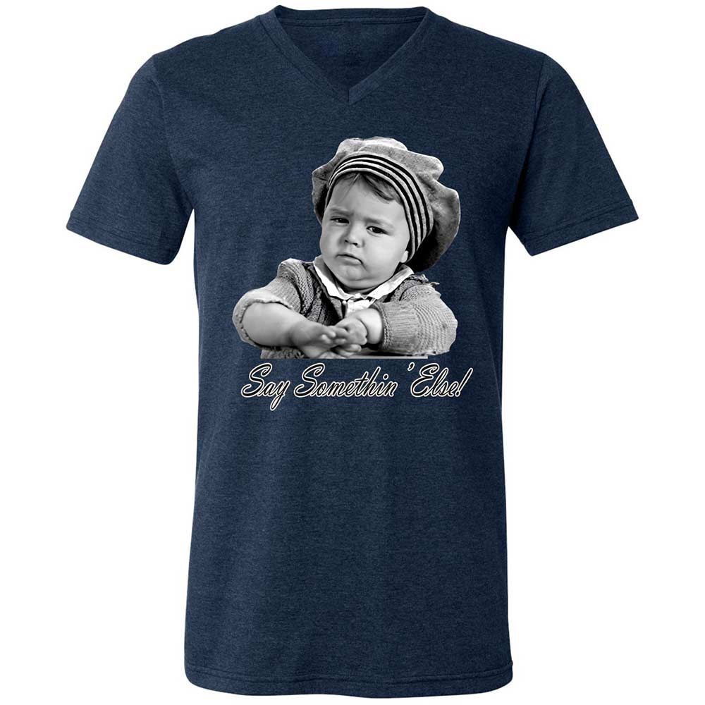 Unisex V-Neck T-Shirt - JNEKELRB - Heather Navy - 3