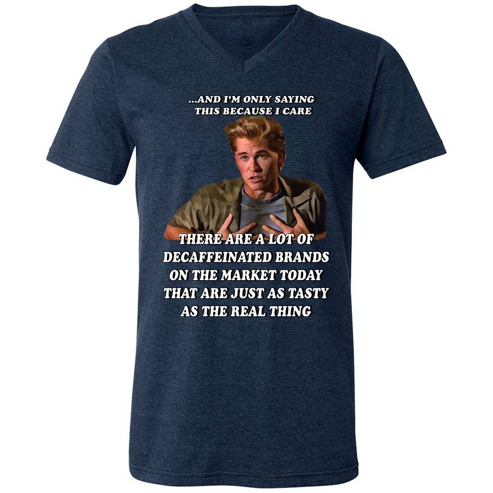 Unisex V-Neck T-Shirt - XBHUR28S - Heather Navy - 3