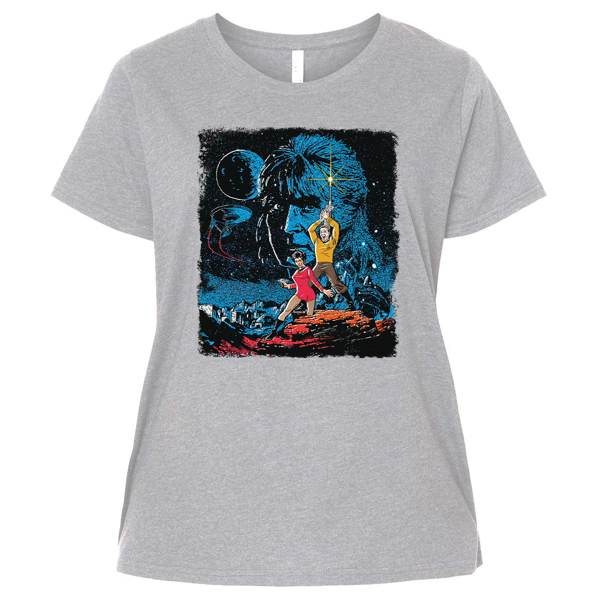 Ladies Curvy Jersey - A74GK6TF - Heather - 3