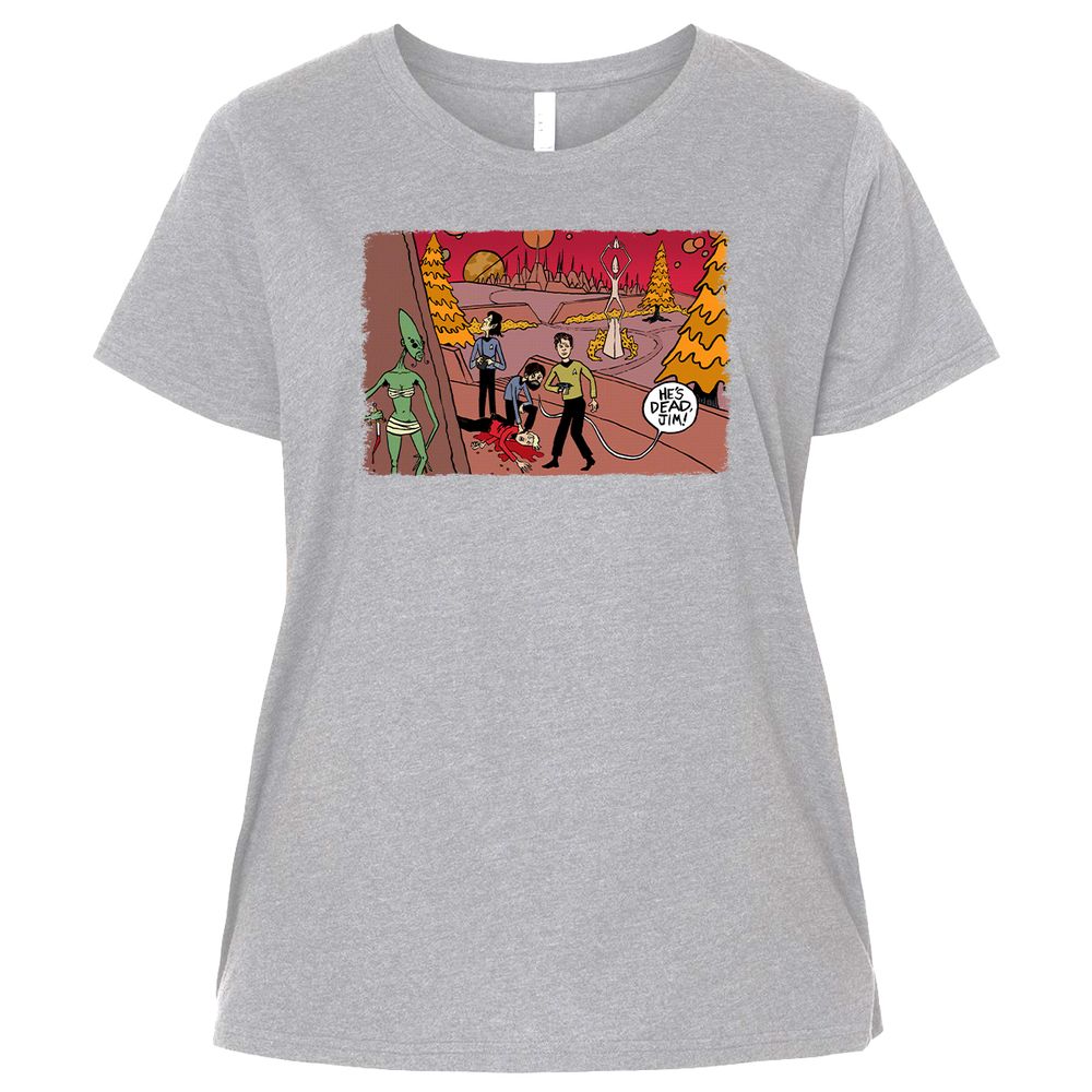 Ladies Curvy Jersey - 6E58LEFY - Heather - 3