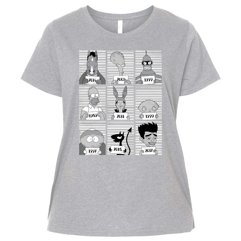 Ladies Curvy Jersey - 3JNDMLU2 - Heather - 3