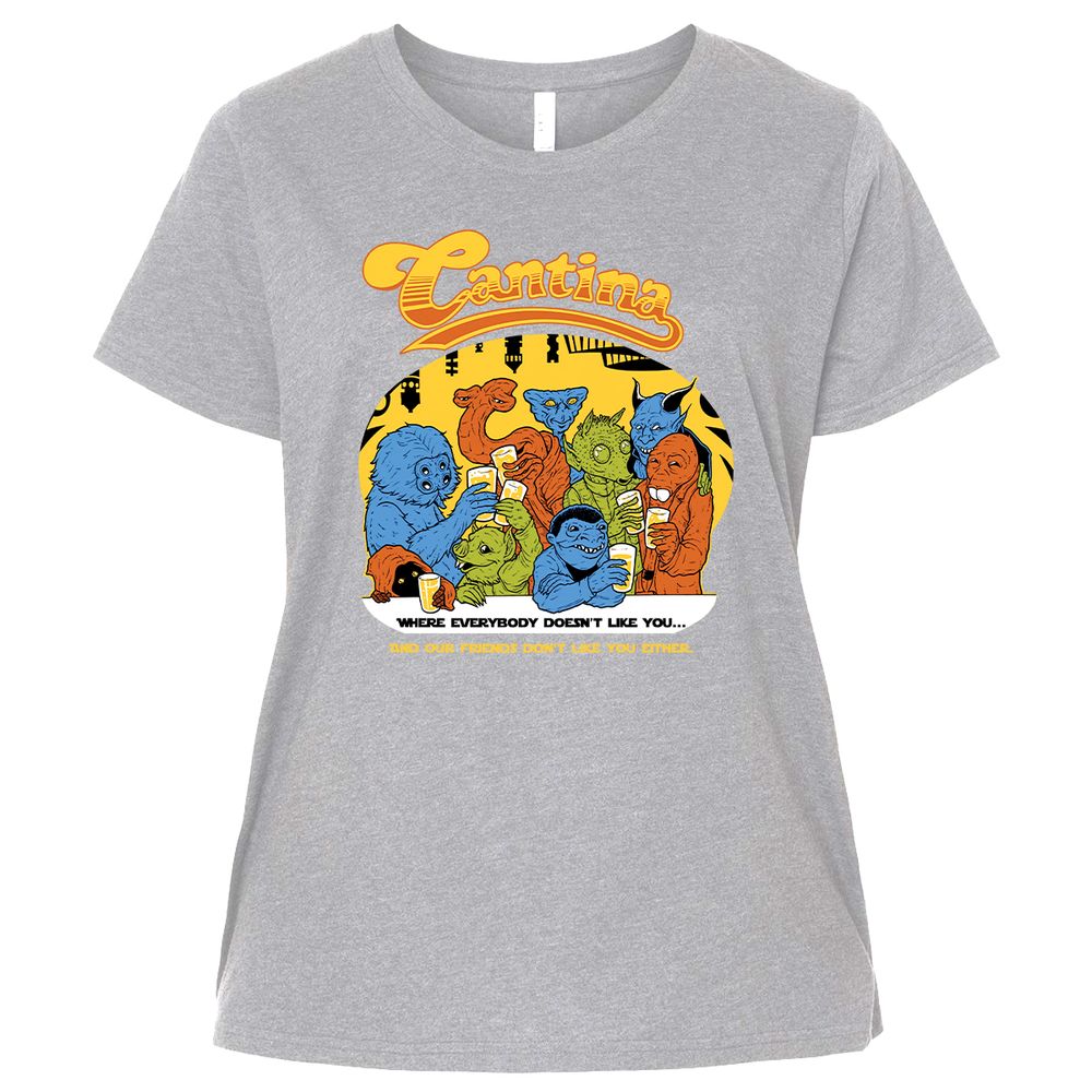 Ladies Curvy Jersey - VB3GF9HZ - Heather - 3