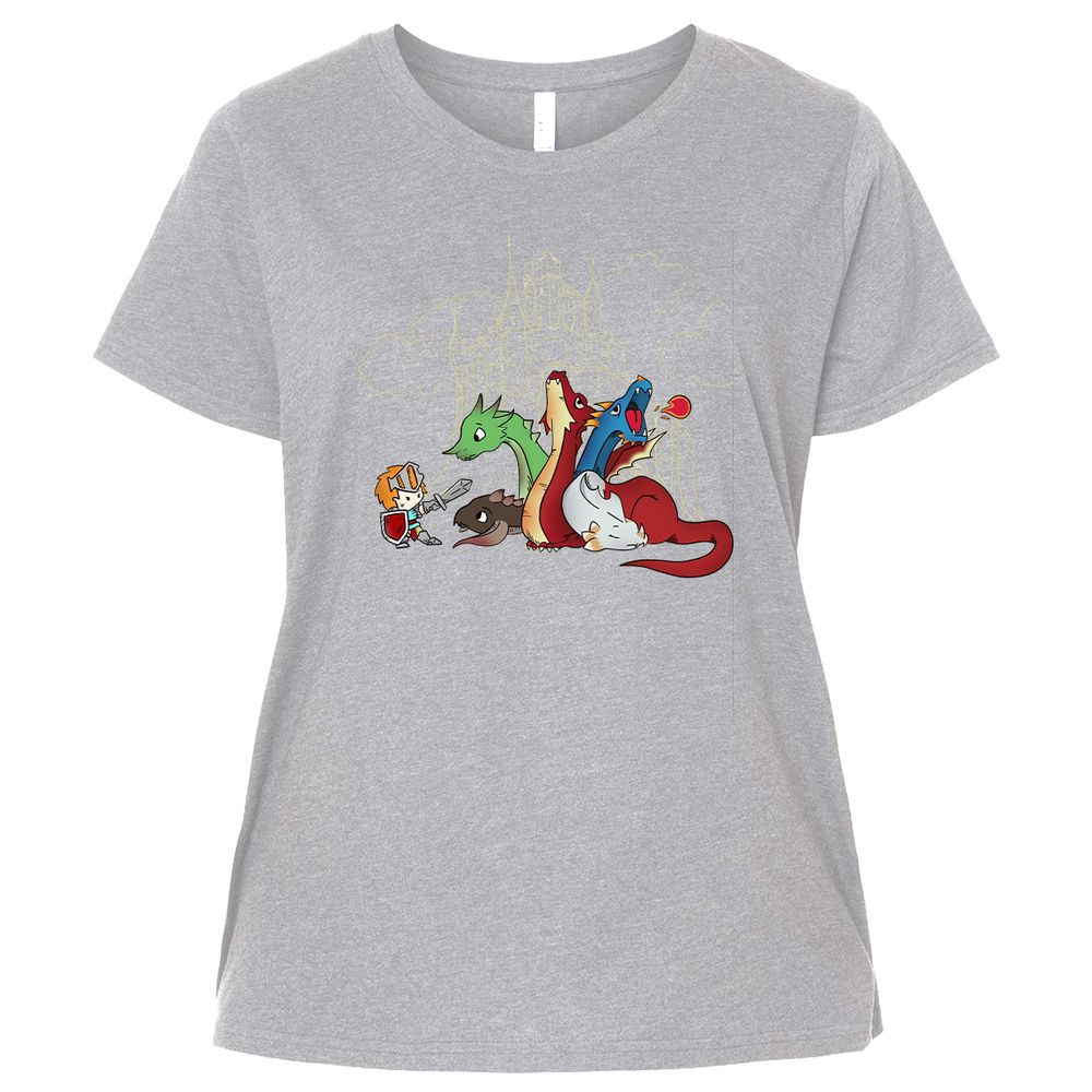 Ladies Curvy Jersey - D6PQ57FV - Heather - 3