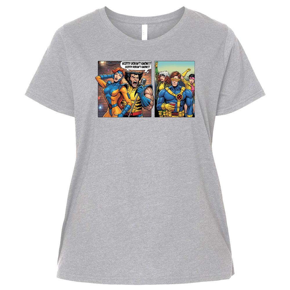 Ladies Curvy Jersey - UWR2K8XZ - Heather - 3