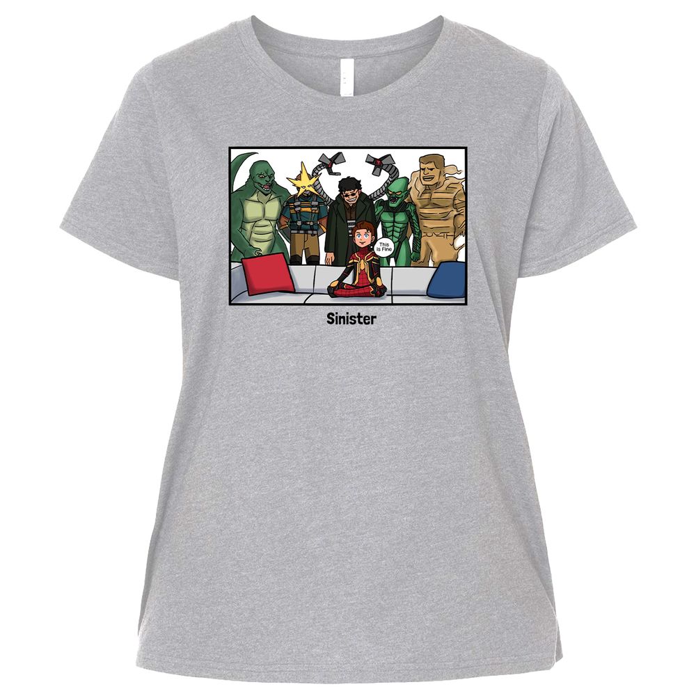 Ladies Curvy Jersey - YW68JHQE - Heather - 3