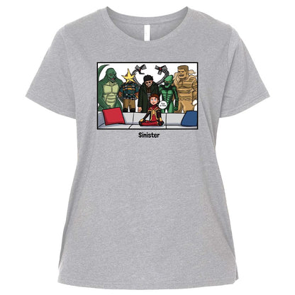 Ladies Curvy Jersey - YW68JHQE - Heather - 3