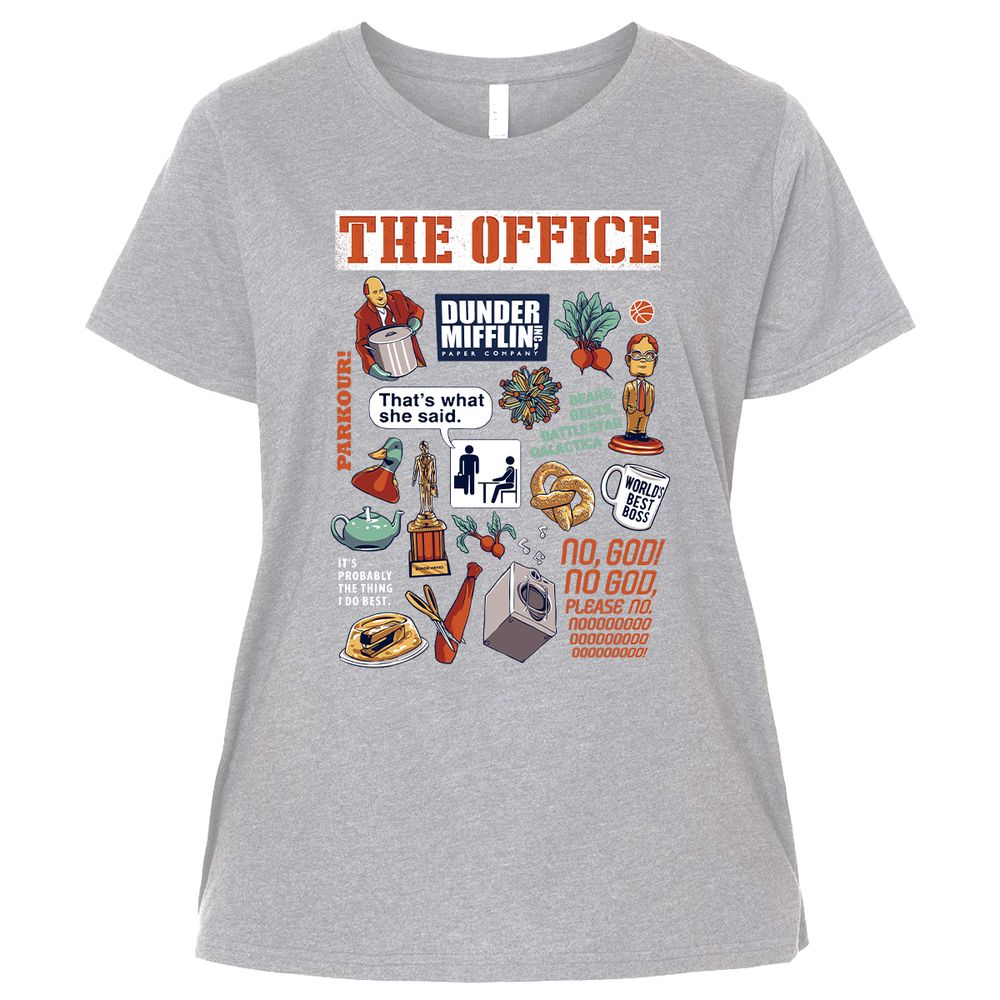 Ladies Curvy Jersey - 7E842QMT - Heather - 3