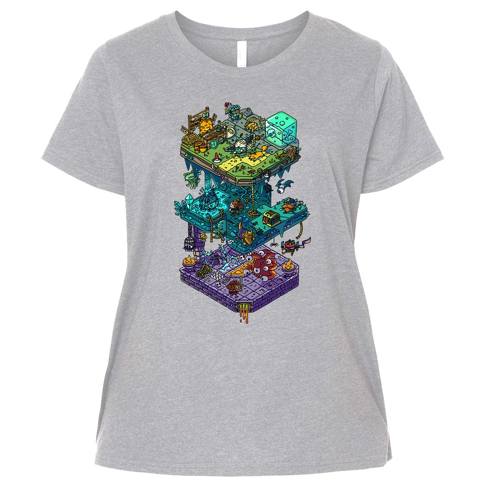 Ladies Curvy Jersey - AAHEV4QY - Heather - 3