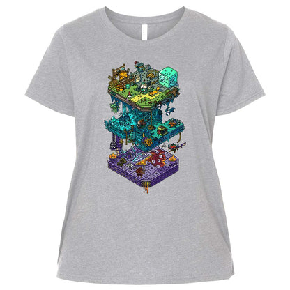 Ladies Curvy Jersey - AAHEV4QY - Heather - 3