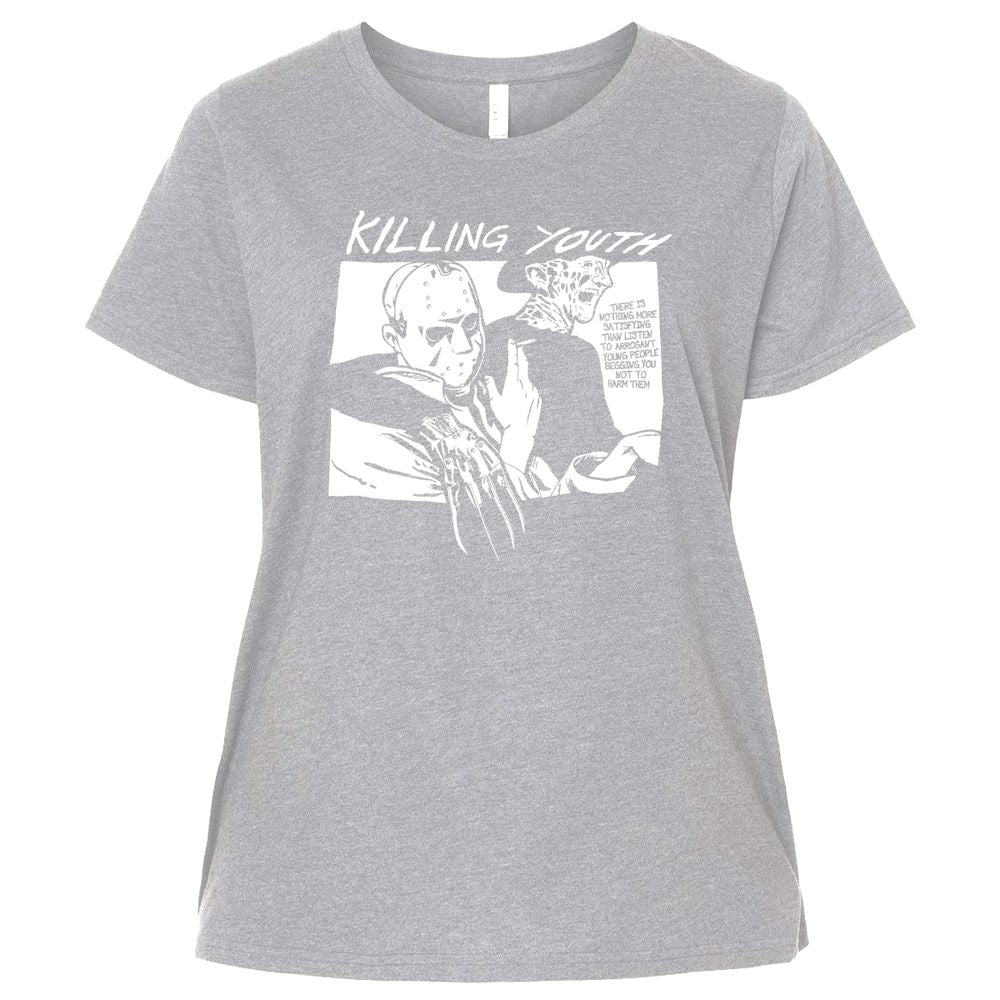 Ladies Curvy Jersey - 2Y2MRG9X - Heather - 3