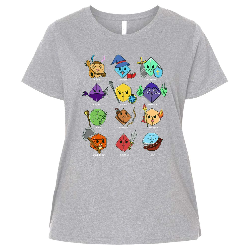 Ladies Curvy Jersey - A8B9AJJB - Heather - 3