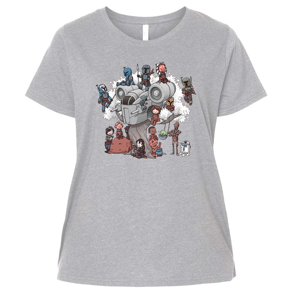 Ladies Curvy Jersey - 3QYN2XB5 - Heather - 3