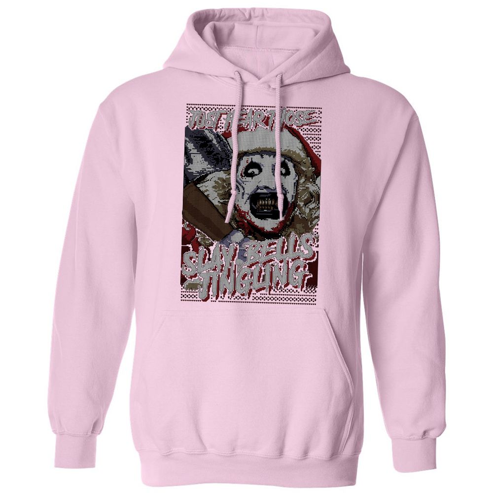 Slay Bells Jingling Classic Unisex Hoodie - Light Pink - 3