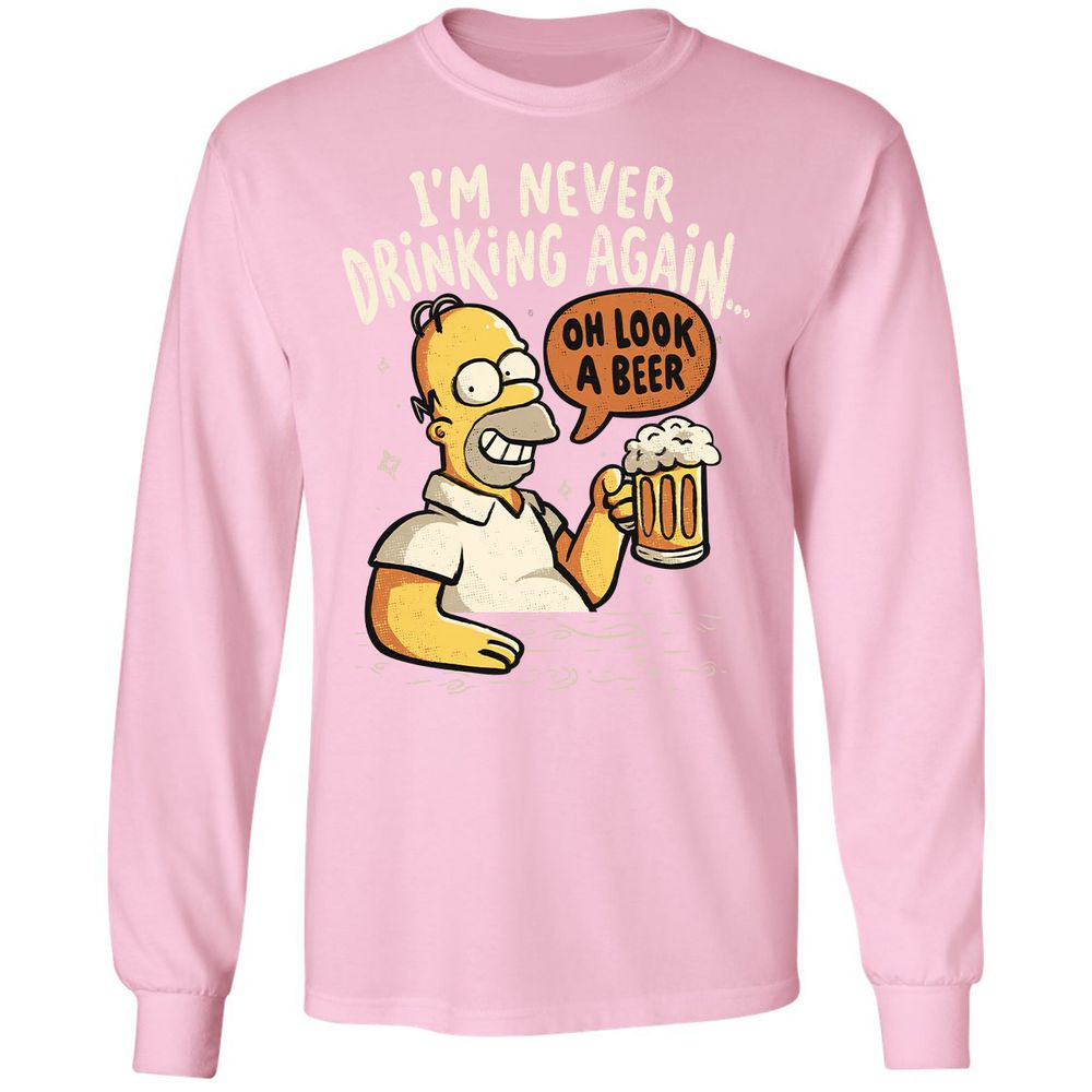Long Sleeve T-Shirt - W6GZWQNB - Light Pink - 3