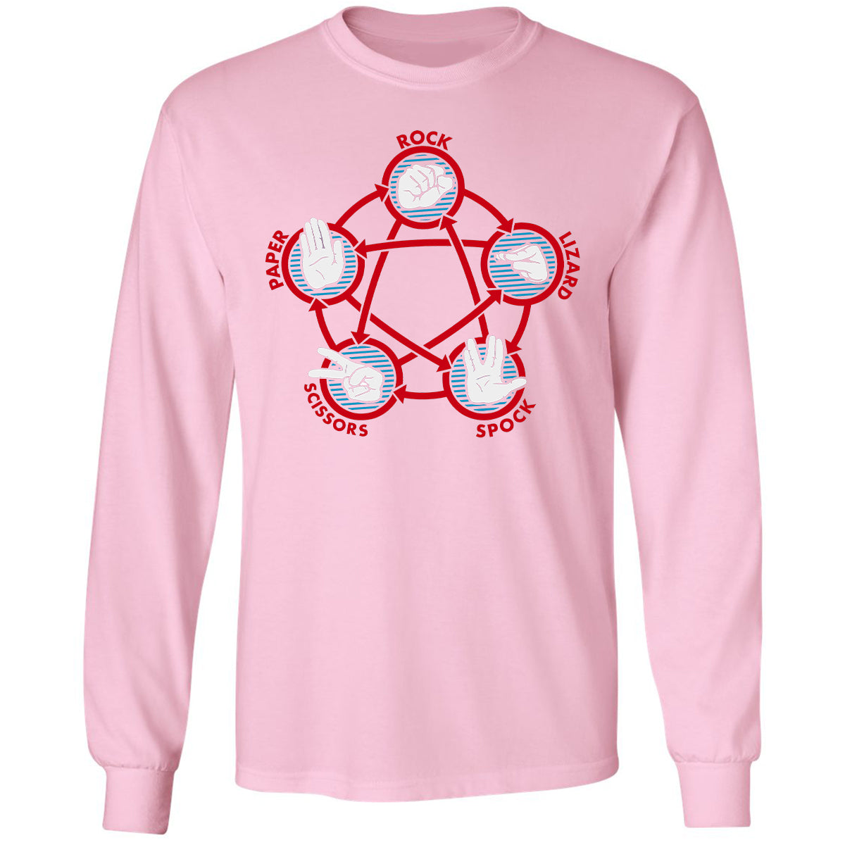 Long Sleeve T-Shirt - V8UTT6SY - Light Pink - 3