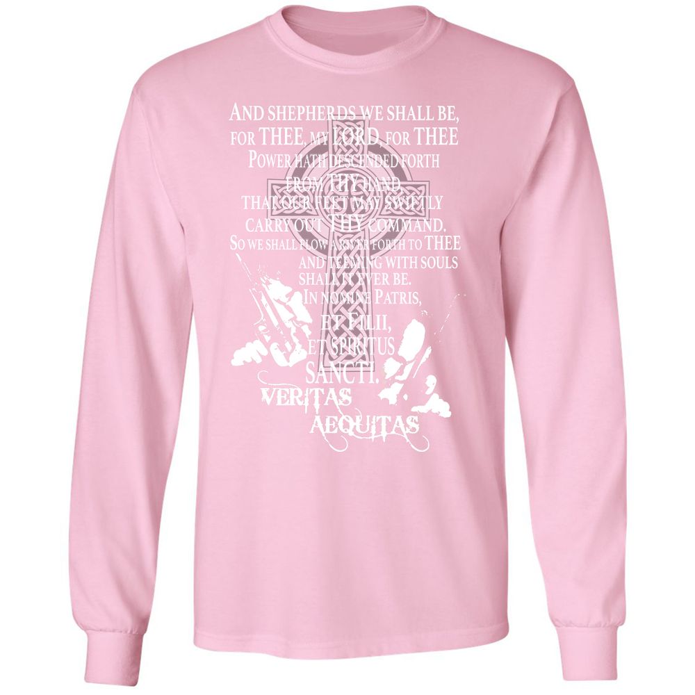 Long Sleeve T-Shirt - D3B3QLJU - Light Pink - 3