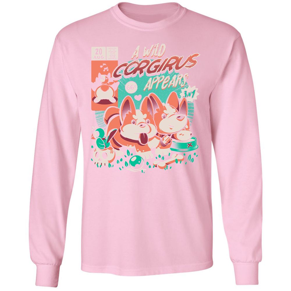 Long Sleeve T-Shirt - K7EAMQN4 - Light Pink - 3