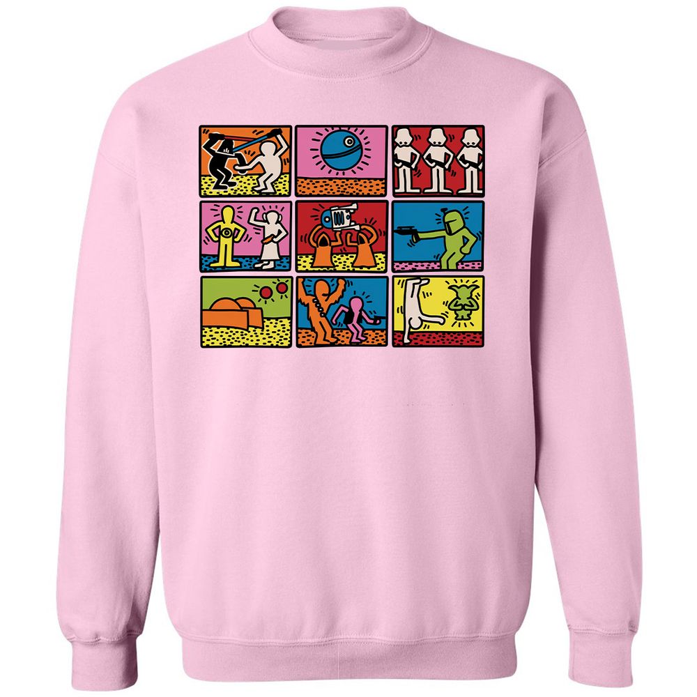 Classic Unisex Sweatshirt - ALLXRSSM - Light Pink - 3