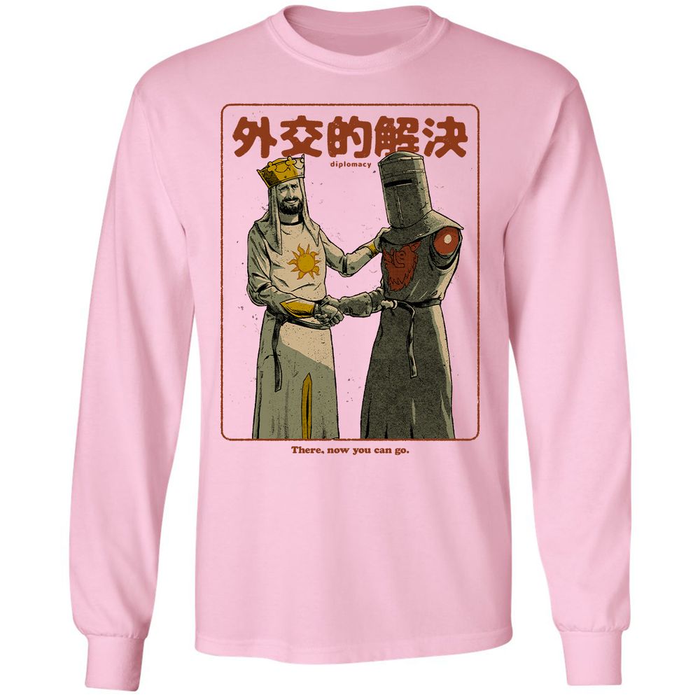 Long Sleeve T-Shirt - Black - Light Pink - 3