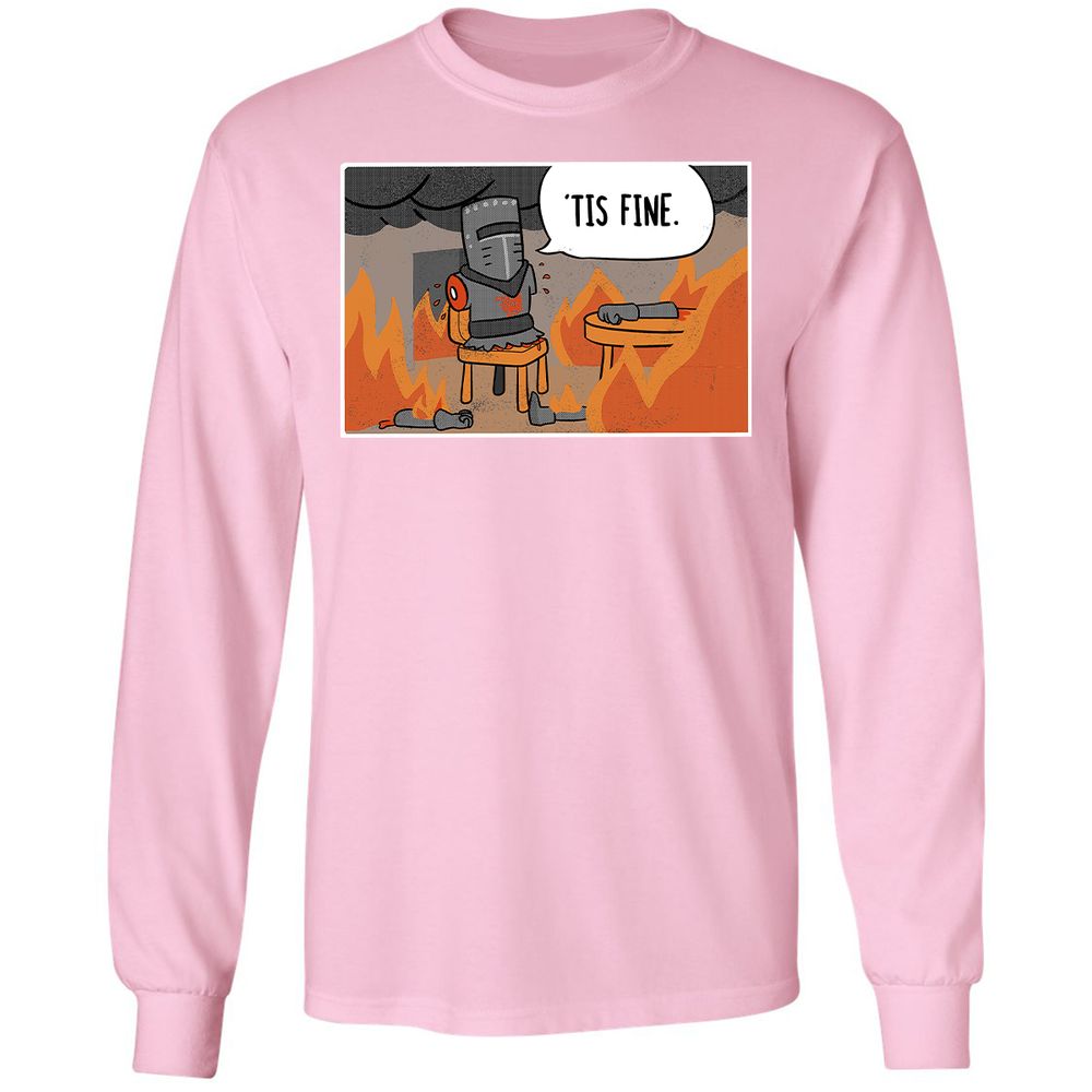 Long Sleeve T-Shirt - QAXV3DZ8 - Light Pink - 3