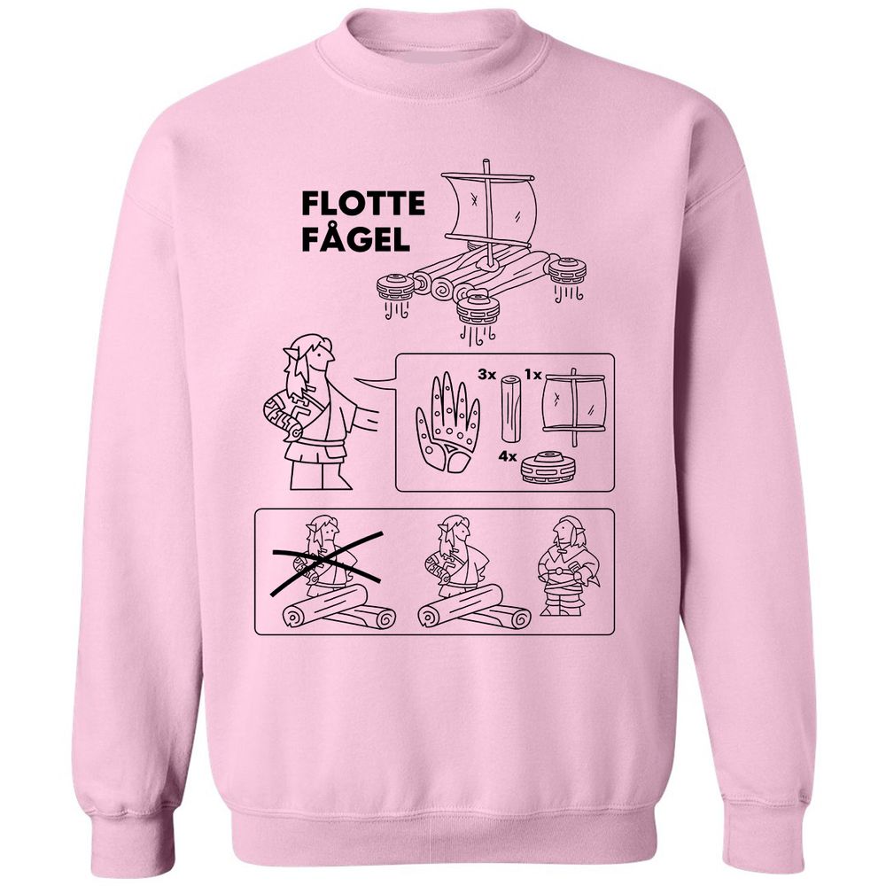 Flotte Fagel Classic Unisex Sweatshirt - Light Pink - 3