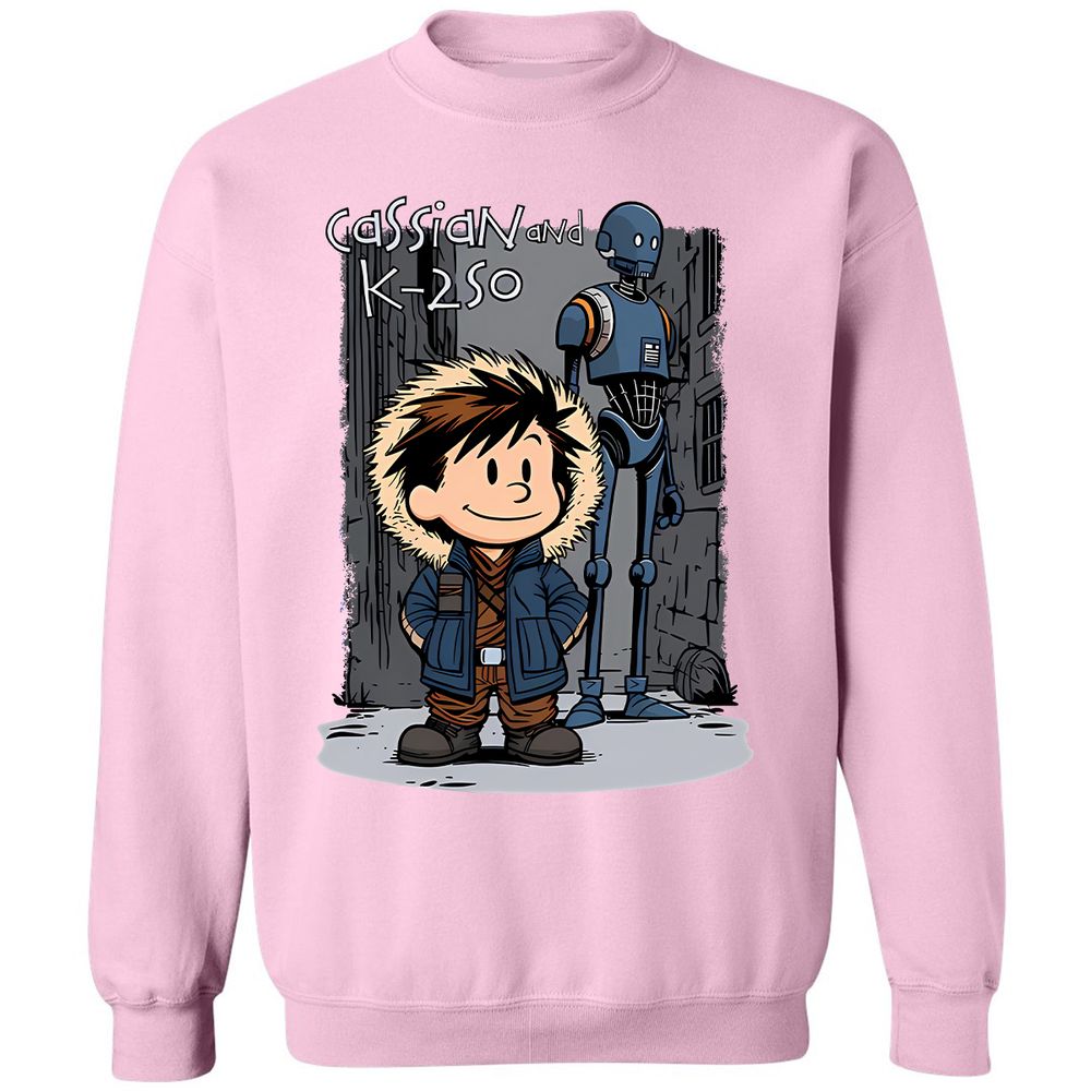 Classic Unisex Sweatshirt - VFL1D2ZN - Light Pink - 3