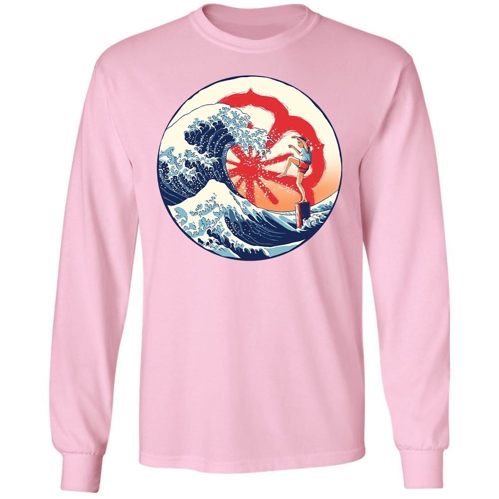 Long Sleeve T-Shirt - JZ2K5QMV - Light Pink - 3
