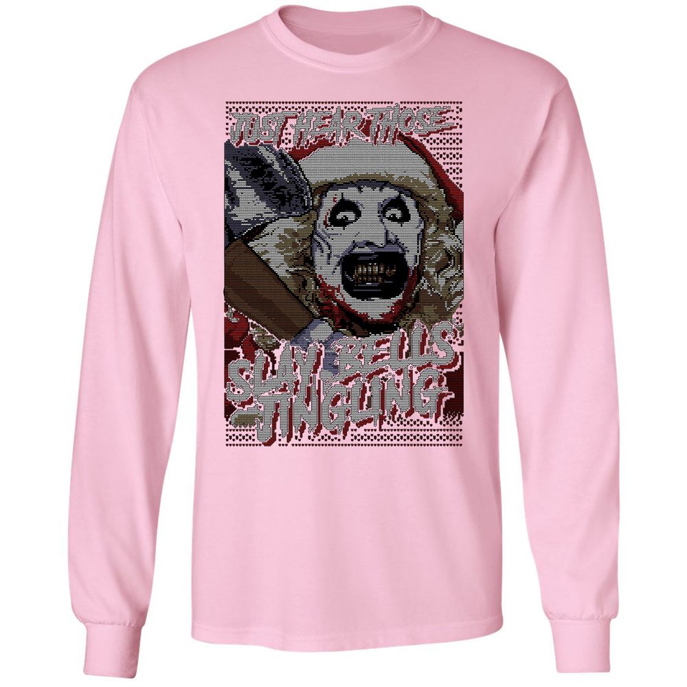 Slay Bells Jingling Long Sleeve T-Shirt - Light Pink - 3
