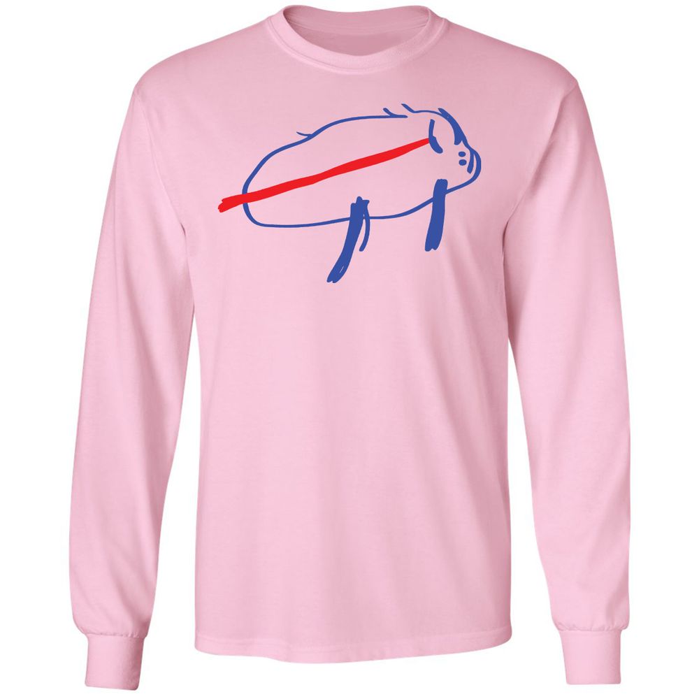 Long Sleeve T-Shirt - VQUGP89L - Light Pink - 3