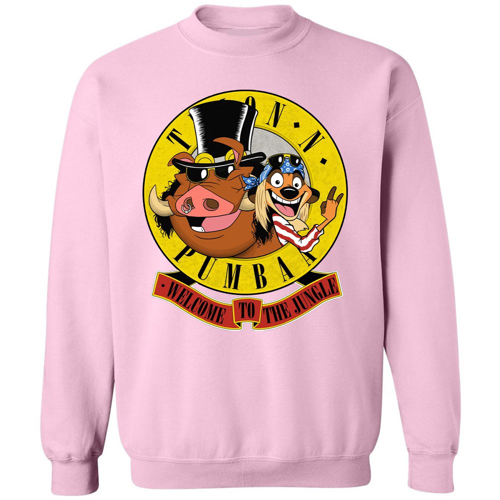 Classic Unisex Sweatshirt - Black - Light Pink - 3