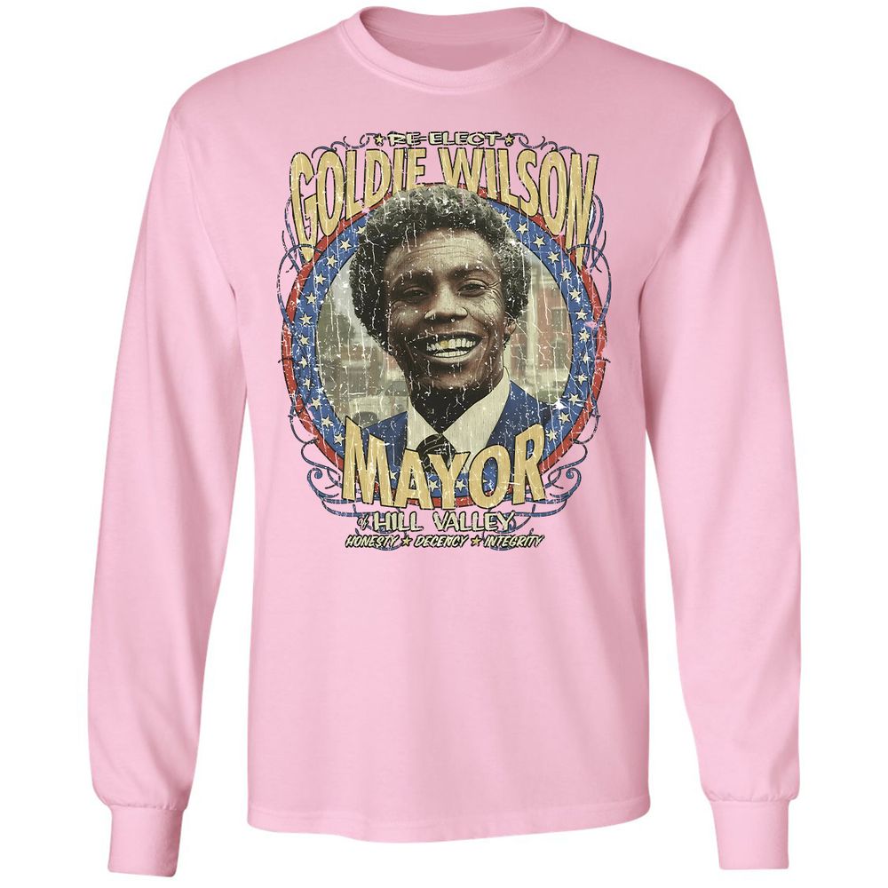 Re-Elect Mayor Goldie Wilson - Light Pink - 3