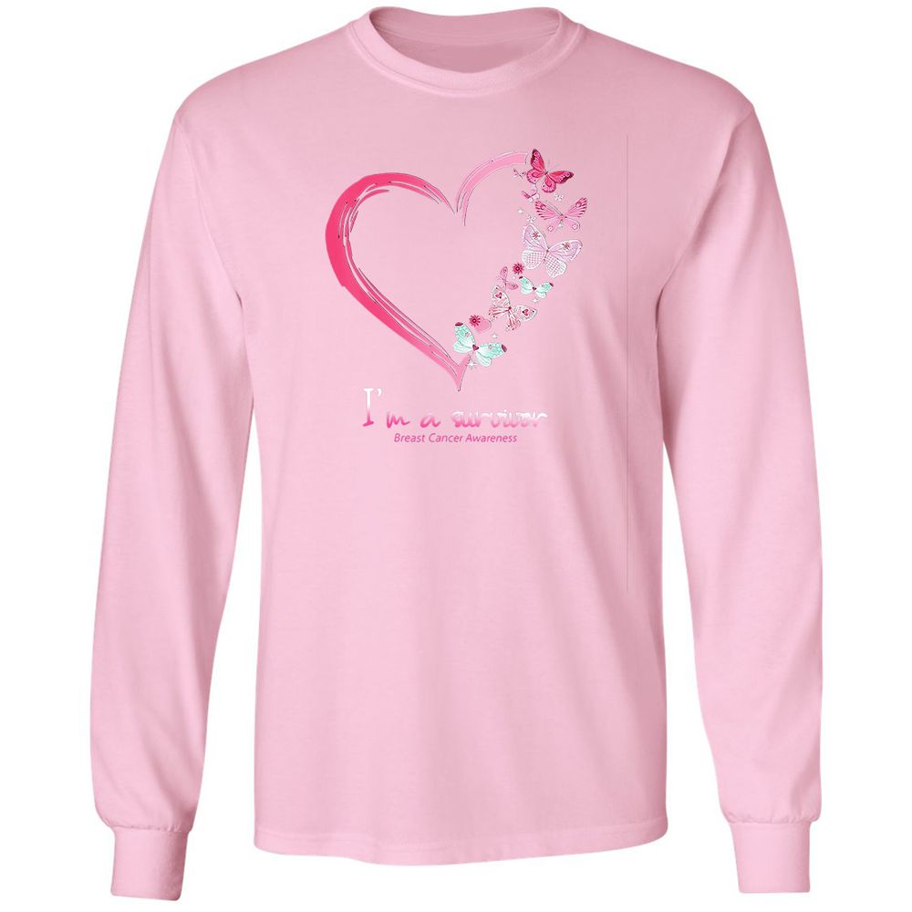 Long Sleeve T-Shirt - GECHJ9PL - Light Pink - 3
