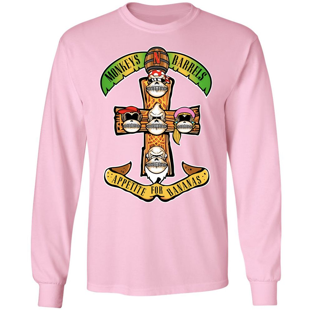 Long Sleeve T-Shirt - LTR859GH - Light Pink - 3