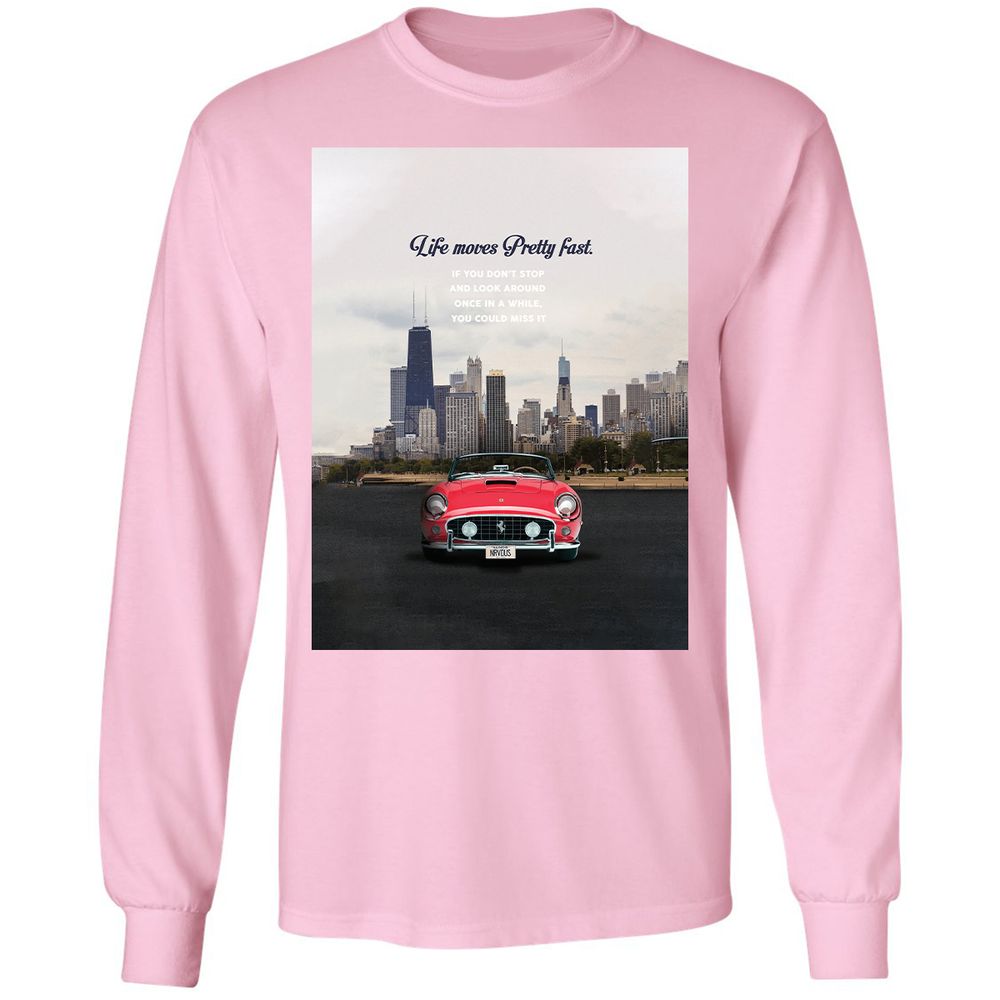 Long Sleeve T-Shirt - YK5LF7D9 - Light Pink - 3