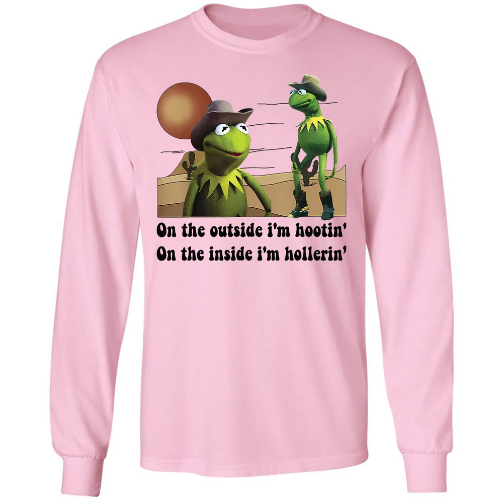 On the outside I'm hootin on the inside I'm hollerin - Light Pink - 3