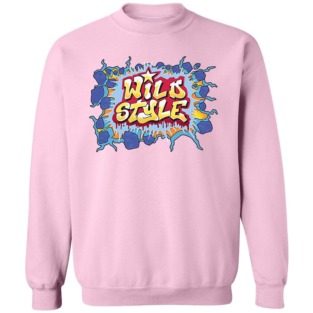 Classic Unisex Sweatshirt - Black - Light Pink - 3