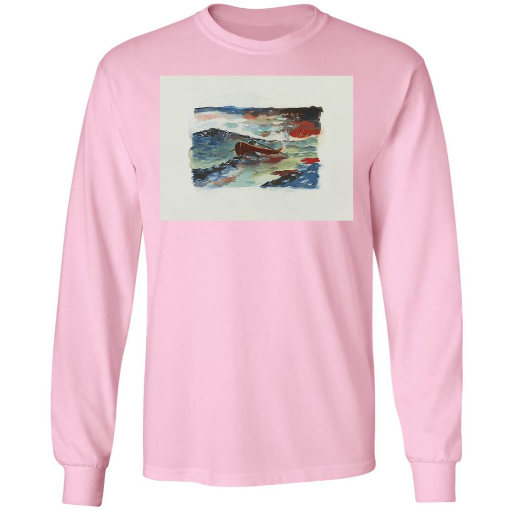 Long Sleeve T-Shirt - THWHP773 - Light Pink - 3