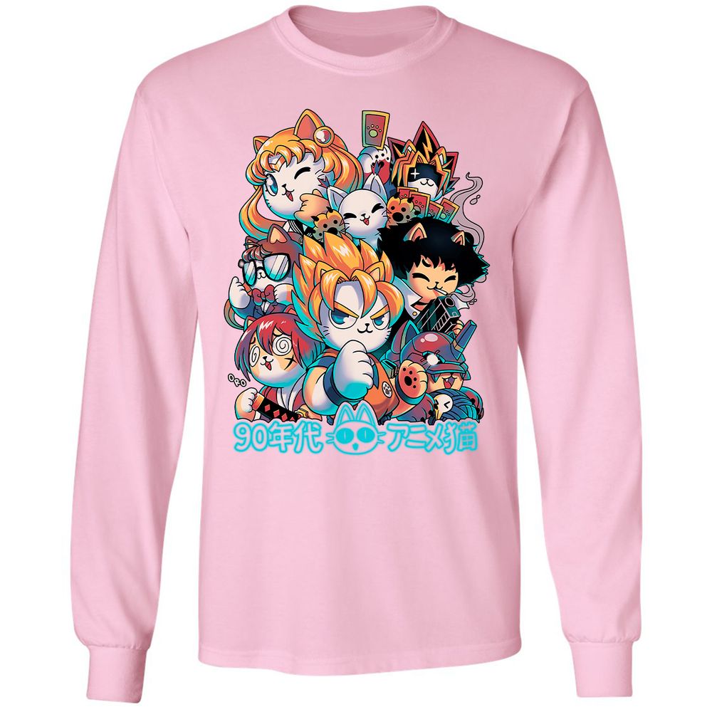 Long Sleeve T-Shirt - ERXVQSH7 - Light Pink - 3