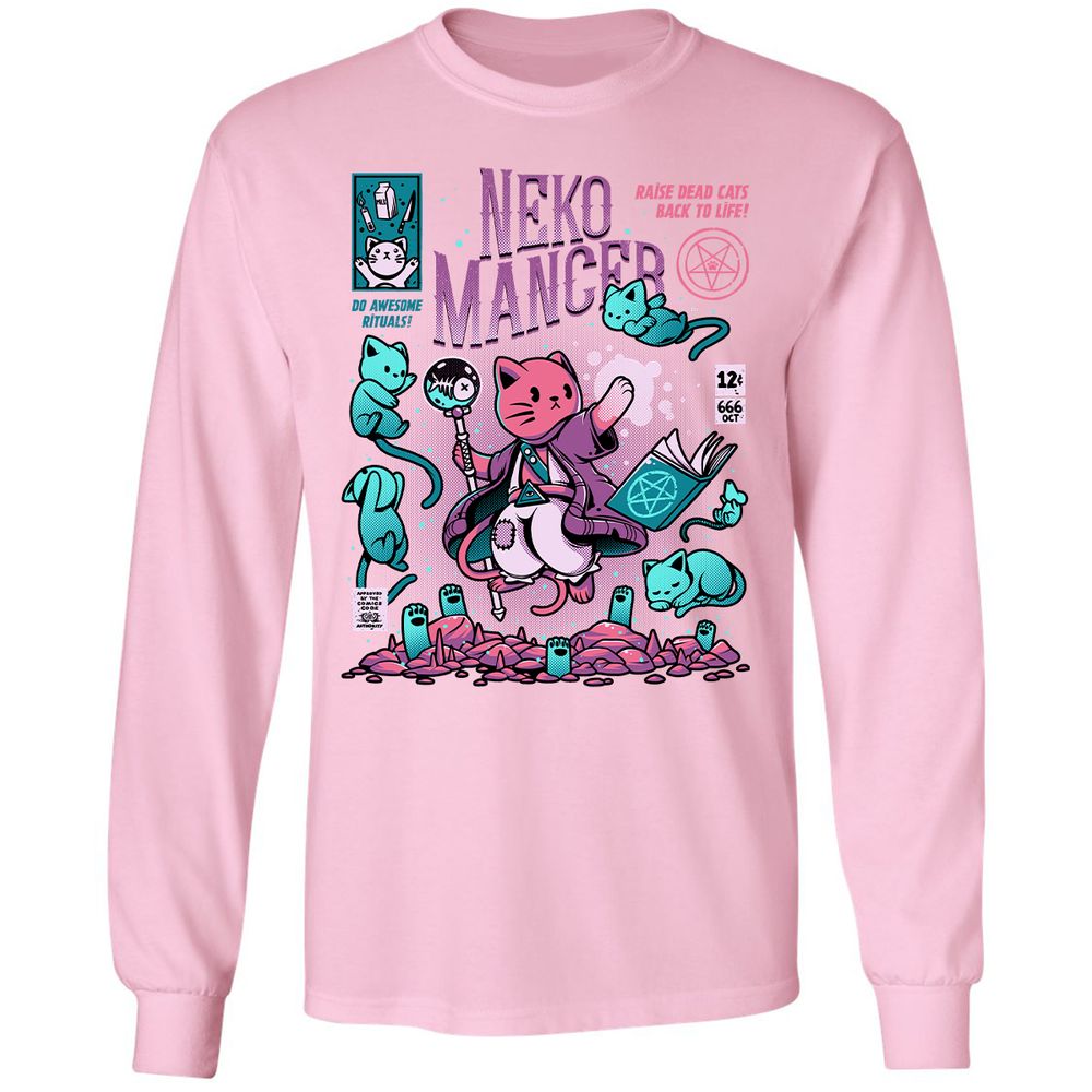 Long Sleeve T-Shirt - 3DZR2M9G - Light Pink - 3