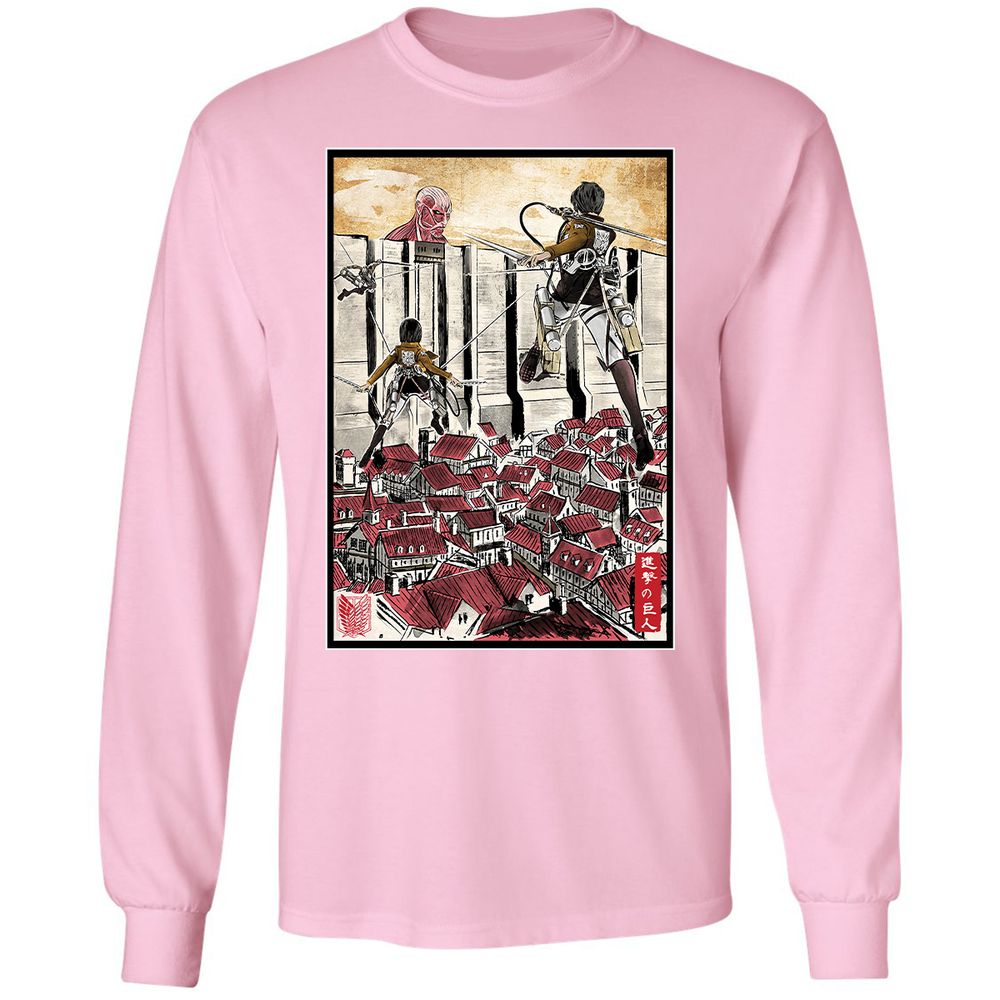 Long Sleeve T-Shirt - TUG6RJ2R - Light Pink - 3