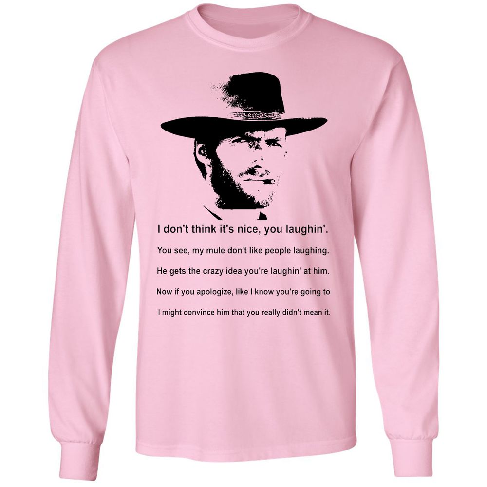 Clint Eastwood Mule Quote - Light Pink - 3